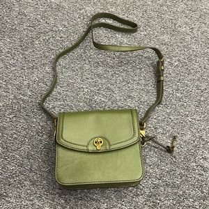 Fossil Ainsley flap crossbody olive green leather
